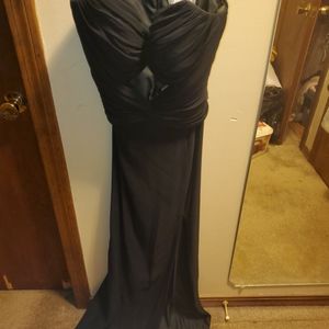 Black chiffon gown